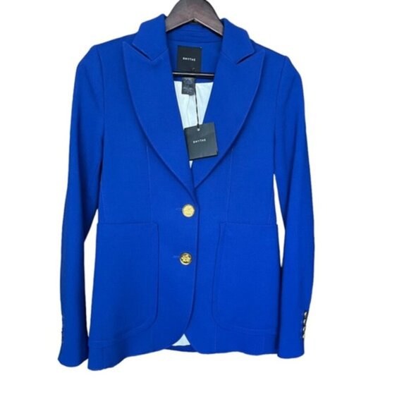 NWT Smythe Portrait Neck Blazer in Royal Blue Women Size 4 - Picture 1 of 9
